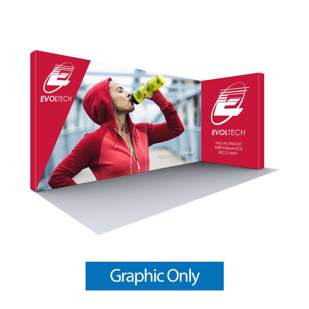 20 ft L-Shape Lumiere Light Wall® Configuration C — Graphic Only